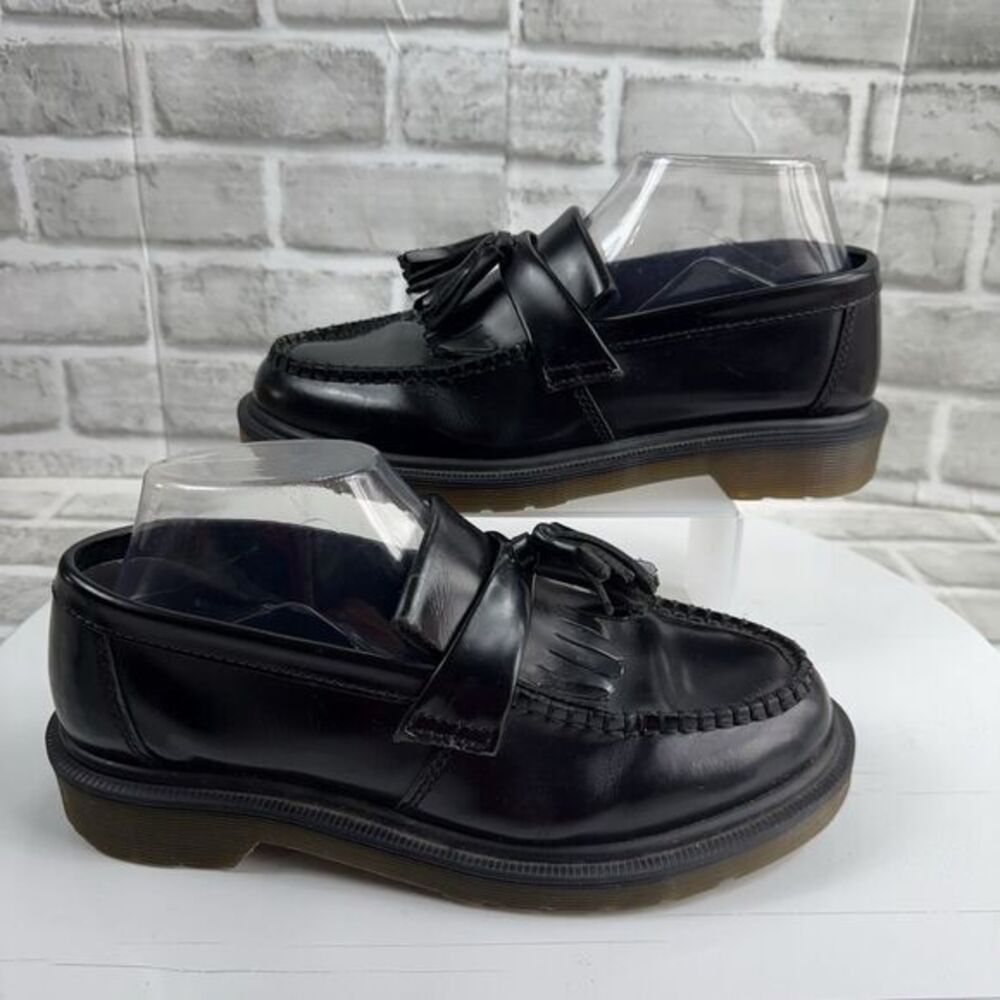 Dr. Martens Adrian Tassel Men Size 6- Women's 7 Black Leather Loafer Shoes
